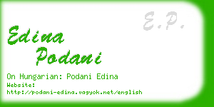 edina podani business card